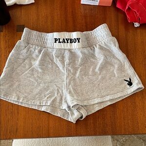 PLAYBOY Women's Athletic Gray Shorts small